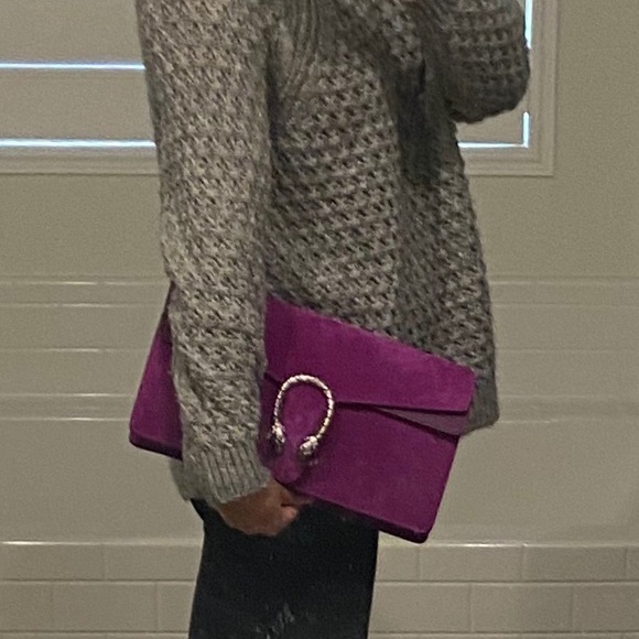 ❌SOLD❌GUCCI DIONYSUS suede leather RARE XL clutch - Picture 9 of 9